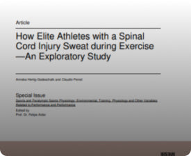 Publication image for How Elite Athletes with a Spinal Cord Injury Sweat during Exercise - An Exploratory Study