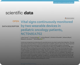 Publication image for Vital Signs Continuously Monitored by Two Wearable Devices in Pediatric Oncology Patients, NCT04914702