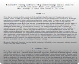 Publication image for Embedded Sensing System for Shipboard Damage Control Scenarios