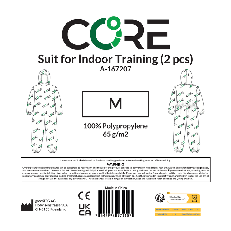 CORE suit for indoor heat training